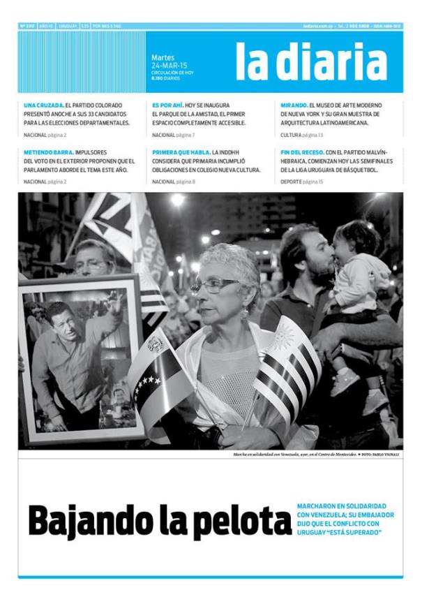 La diaria, edición 24/03/15