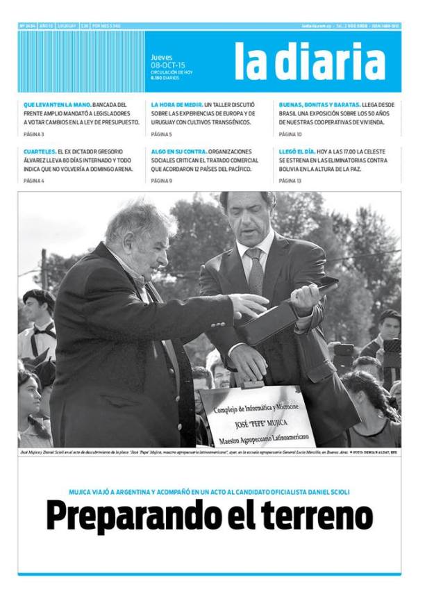 La diaria, edición 08/10/15