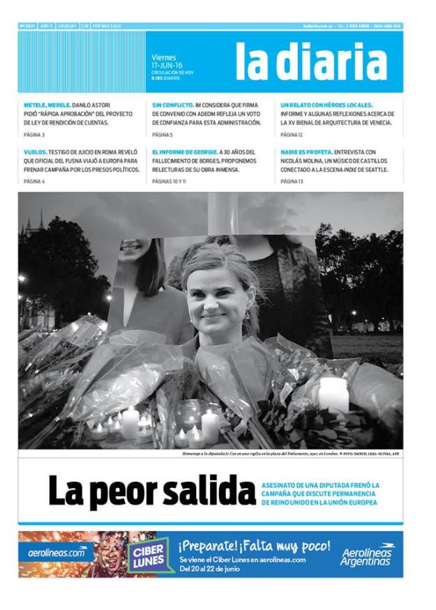 La diaria, edición 17/06/16